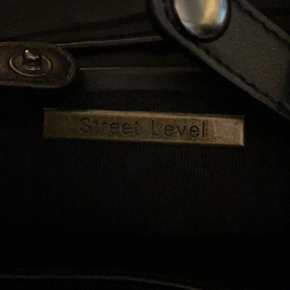 Black Pleather Backpack Purse - image 3